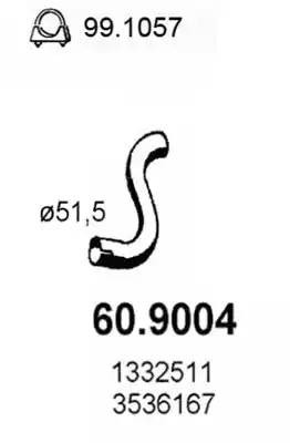 Глушитель задняя часть (труба) 609004 ASSO