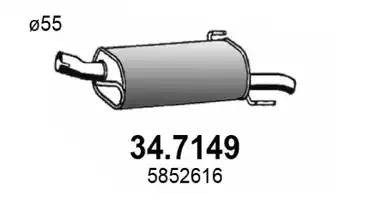 Глушитель выхлопных газов конечный 347149 ASSO