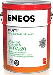 Синтетическоемоторное масло Eneos Ecostage 100% Synt. SN 0W-20 20 л