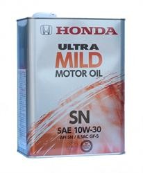 Масло моторное 10W30 HONDA 4л полусинтетика ULTRA MILD SN/GF-5 (Япония) (Моторно