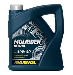 Масло MANNOL molibden benzin 10W40 SL/СF 4л п/синтетика