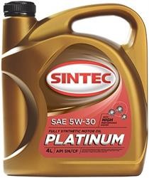 Синтетическоемоторное масло Масло Sintoil/Sintec 5/30 платинум SN/CF синтетическое 4 л 