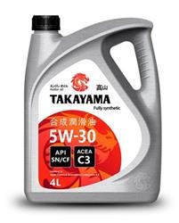 Моторное масло Масло моторное TAKAYAMA 5W30 API SN/CF C3 4л (4шт) пластик 